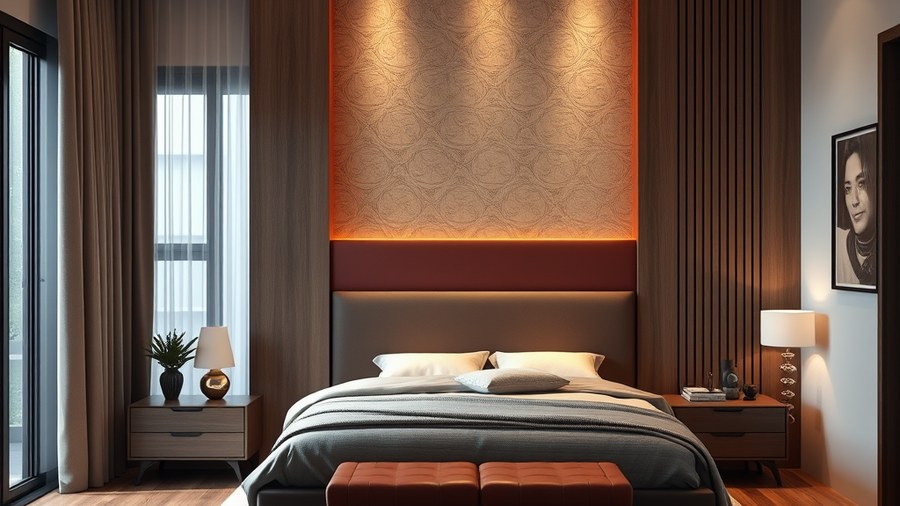 accent wall in Indian bedroom with contrasting color · interior design concept by Design Within