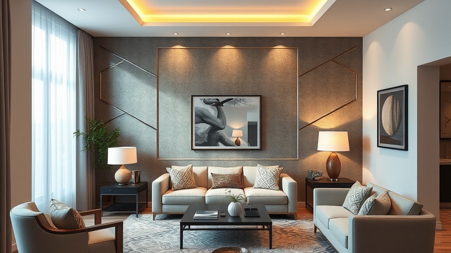 beautifully designed Indian living room with statement wall and elegant furniture · interior design concept by Design Within