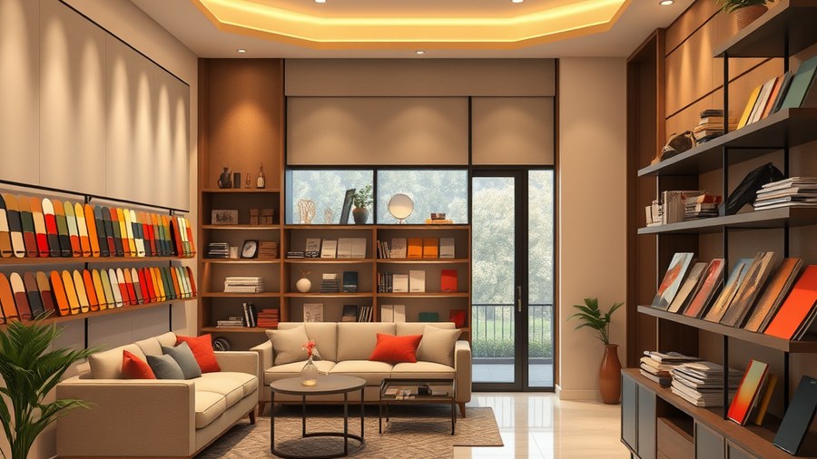 color swatches and paint samples in Indian interior design store · interior design concept by Design Within