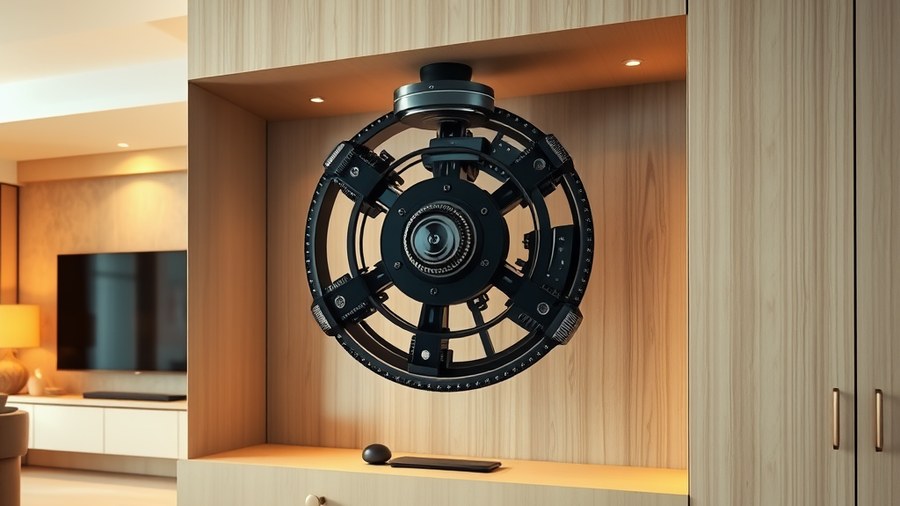 detailed view of a rotating TV unit mechanism in an Indian home · interior design concept by Design Within