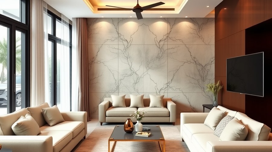 elegant 3BHK living room with statement wall in Pune · interior design concept by Design Within