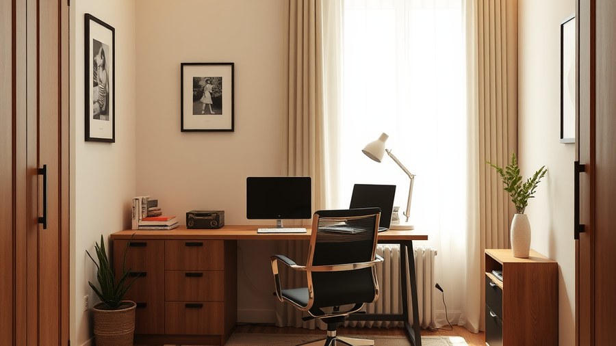 functional home office in a small Indian apartment · interior design concept by Design Within