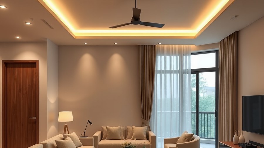 10-foot ceiling height with cove lighting in a 3BHK Pune apartment · interior design concept by Design Within