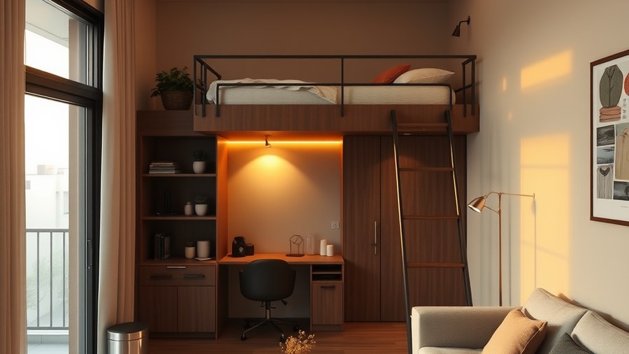 compact 2BHK apartment with loft bed in Pune, India · interior design concept by Design Within