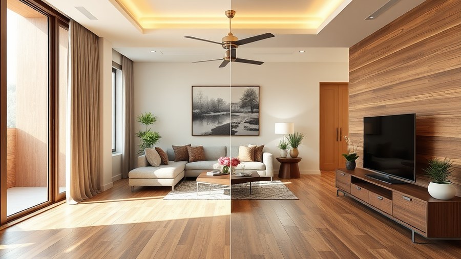 comparison of solid wood and engineered wood planks · interior design concept by Design Within