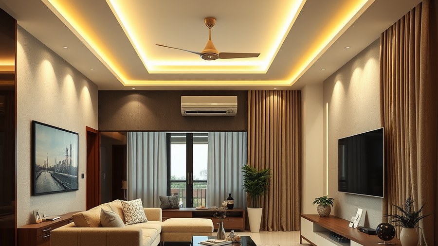 energy-efficient false ceiling design in Indian apartment · interior design concept by Design Within