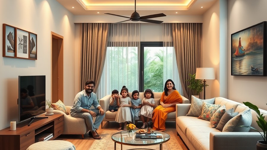 happy Indian family in Vastu-compliant home · interior design concept by Design Within