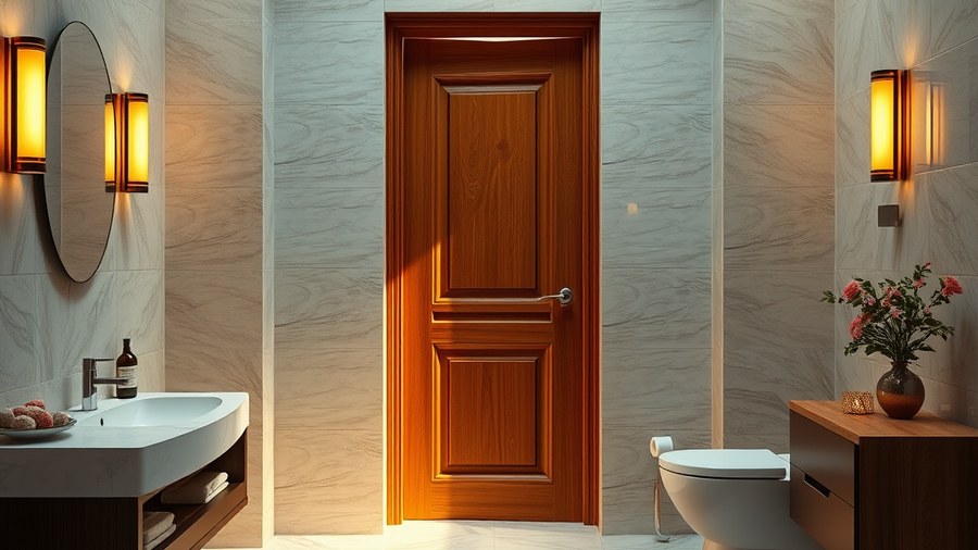 Indian bathroom with a door positioned according to vastu principles · interior design concept by Design Within