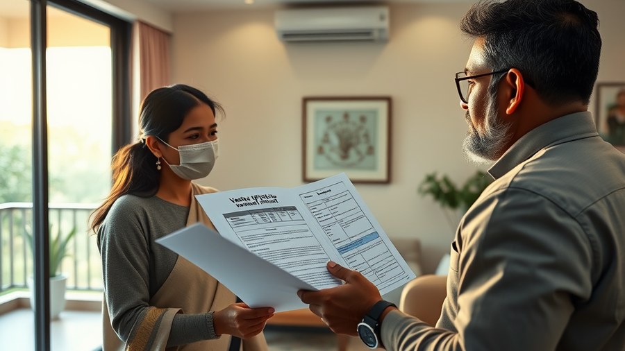 Indian homeowner reviewing Vastu audit report for 2BHK apartment · interior design concept by Design Within