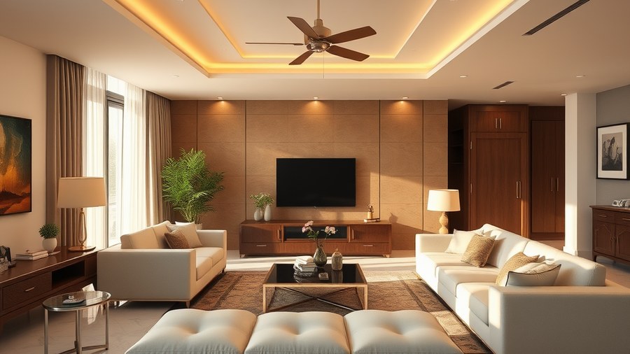 serene living room with Vastu-compliant furniture arrangement · interior design concept by Design Within